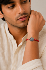 Silver Om Blessing Rakhi