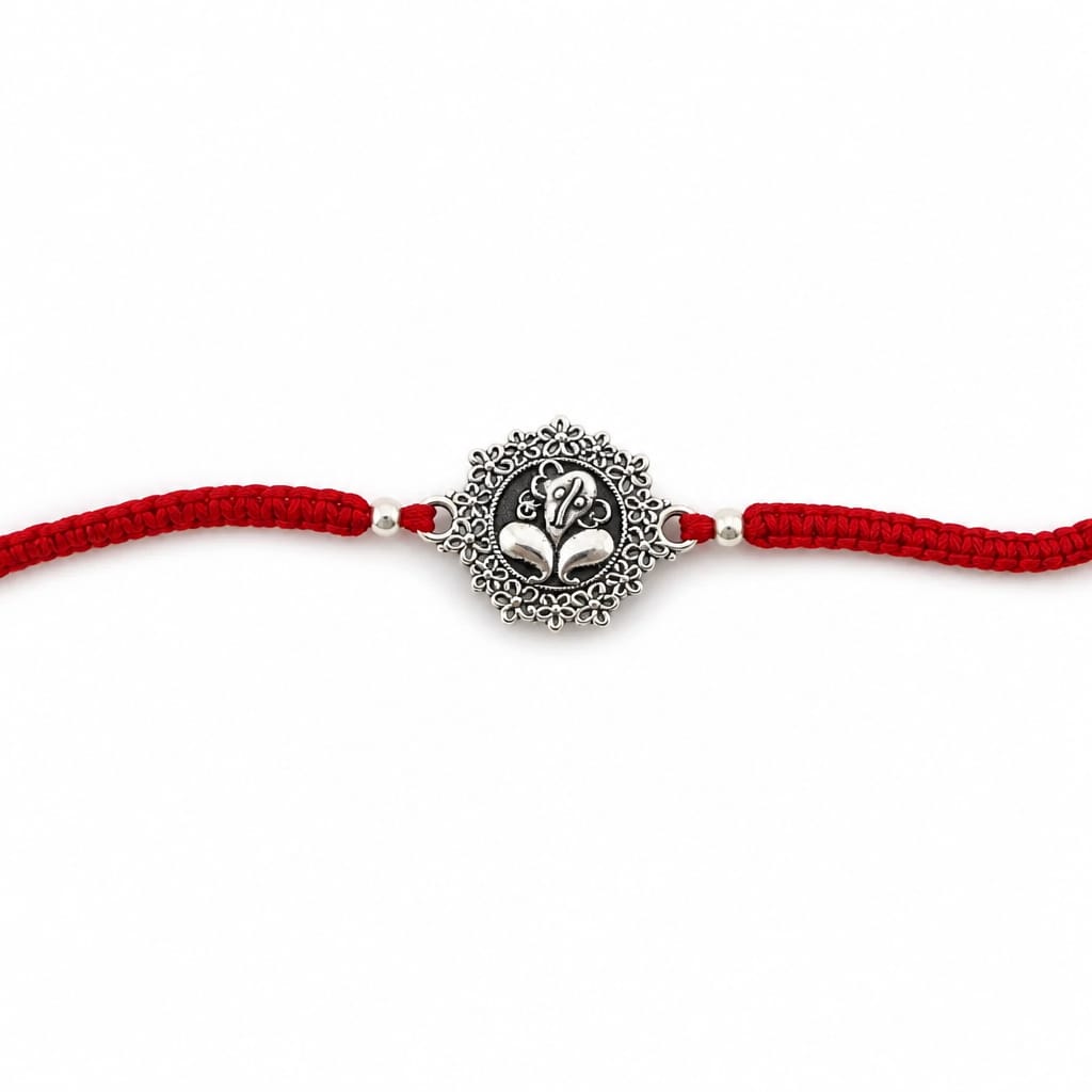 Divine Khanda Silver Rakhi for Brother