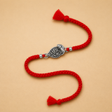 Silver Veera Motif Festive Rakhi