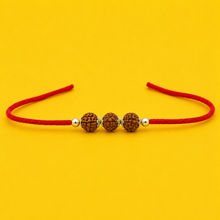 925 Silver Triple Rudraksha Blessings Rakhi