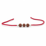 925 Silver Triple Rudraksha Blessings Rakhi