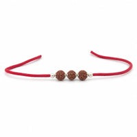 925 Silver Triple Rudraksha Blessings Rakhi