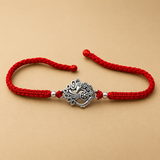 Silver Peacock Feather Rakhi