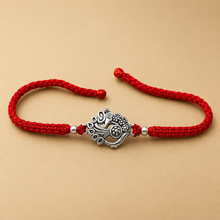 Silver Peacock Feather Rakhi