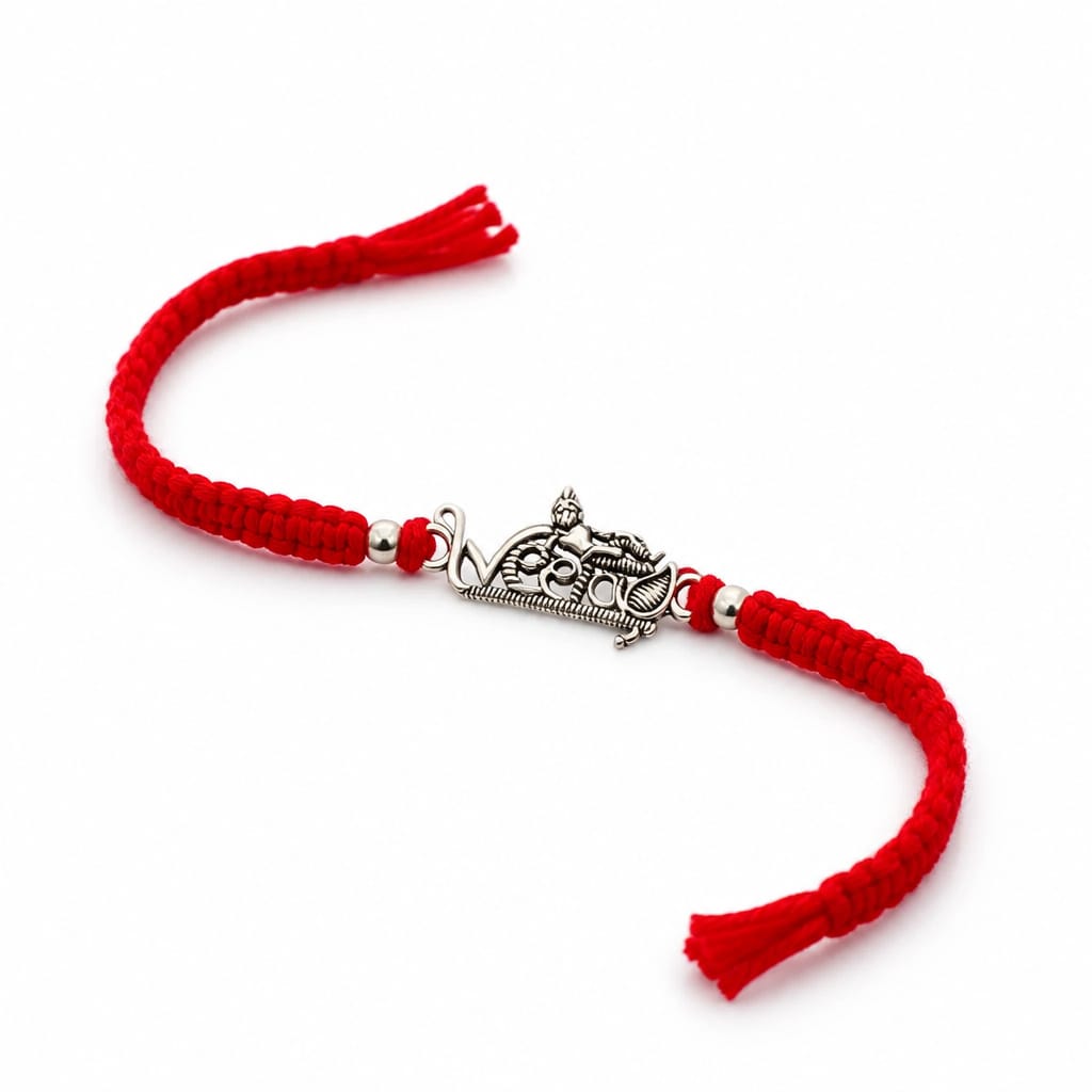 Silver Ganesh Om Rakhi