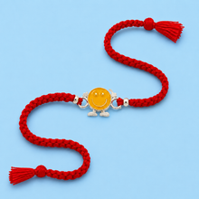 925 Silver Smiley Charm Rakhi