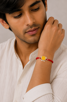 925 Silver Smiley Charm Rakhi