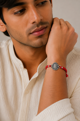 Silver Ganesh Blessing Rakhi
