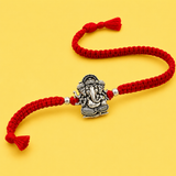 925 Silver Vighnaharta Ganesha Rakhi