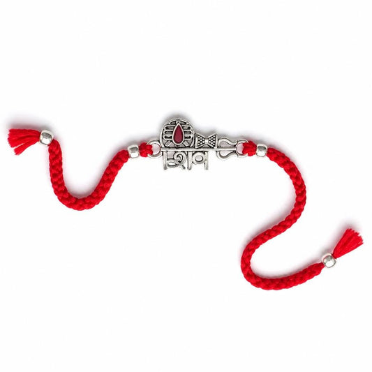 Silver Shiv Trishul Rakhi