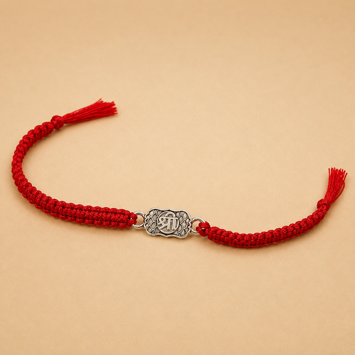 Silver Shree Symbol Rakhi