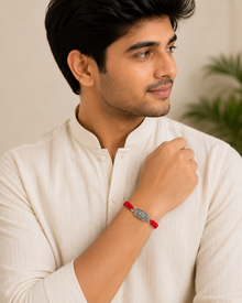 Silver Shree Symbol Rakhi