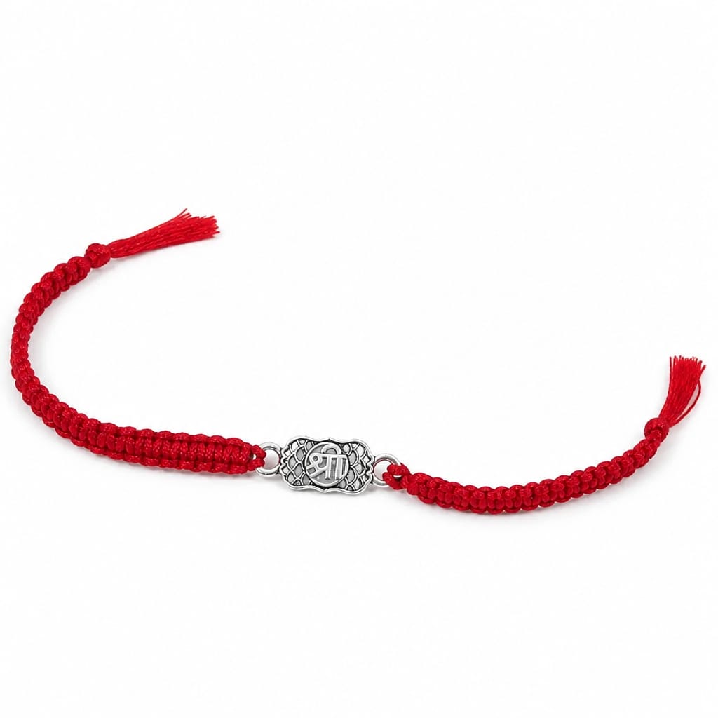 Silver Shree Symbol Rakhi