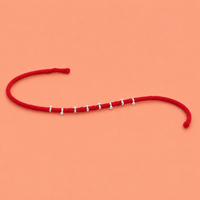 Silver Pearl Thread Rakhi – Elegant Festive Charm
