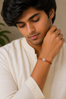 Silver Shagun Thread Rakhi – Timeless Bond of Love