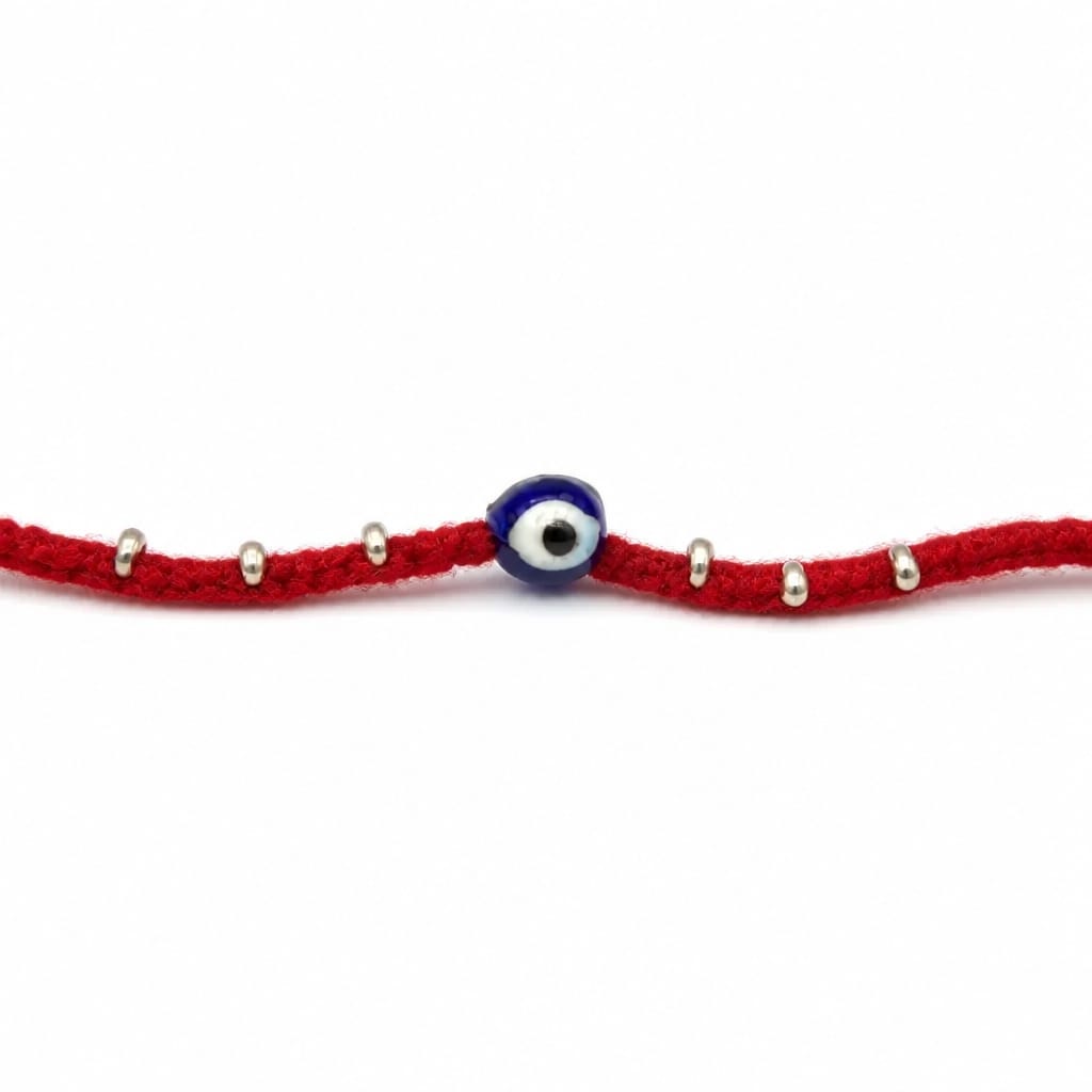 Silver Nazar Shield Silver Rakhi