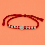 Silver Lakshmi Charm Rakhi Bracelet
