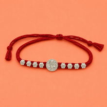 Silver Lakshmi Charm Rakhi Bracelet