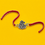 Divine Ganesha Silver Rakhi