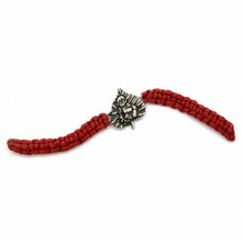 Divine Krishna Leaf Silver Rakhi with Red Thread