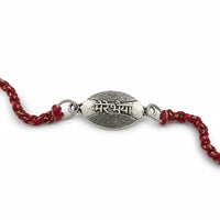 Mere Bhaiya Silver Rakhi with Sacred Red Thread