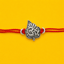 Om Peepal Silver Rakhi