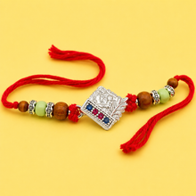 Silver Krishna Morpankh Rakhi
