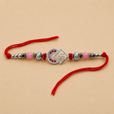 Divine Swastik Silver Festive Rakhi
