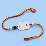Silver Classic Pearl Bead Rakhi for Brother