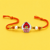 Silver Angry Bird Kids Rakhi for Brother