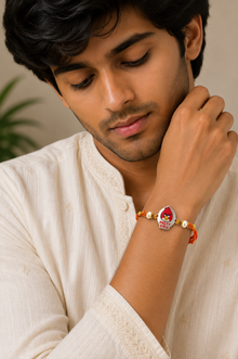 Silver Angry Bird Kids Rakhi for Brother