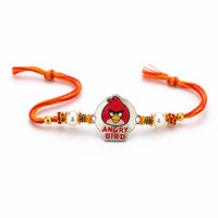 Silver Angry Bird Kids Rakhi for Brother