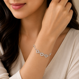 Heart-Link Bracelet in Silver