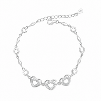 Heart-Link Bracelet in Silver