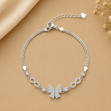 Infinity Butterfly Bracelet in Silver