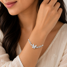 Infinity Butterfly Bracelet in Silver