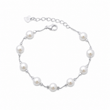 Pearl Embrace Bracelet in Silver