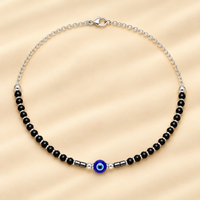 Black beaded Azure Anklet