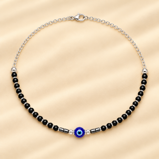 Black beaded Azure Anklet