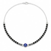 Black beaded Azure Anklet