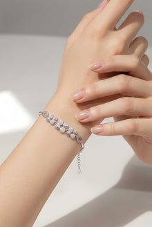 Mini floral Bracelet in Silver
