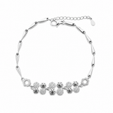 Mini floral Bracelet in Silver