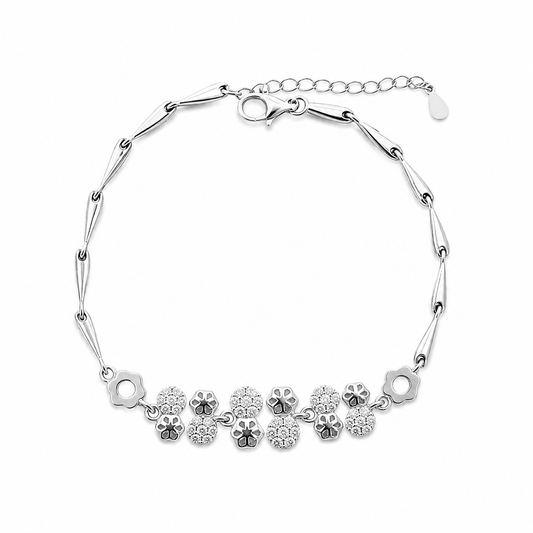 Mini floral Bracelet in Silver