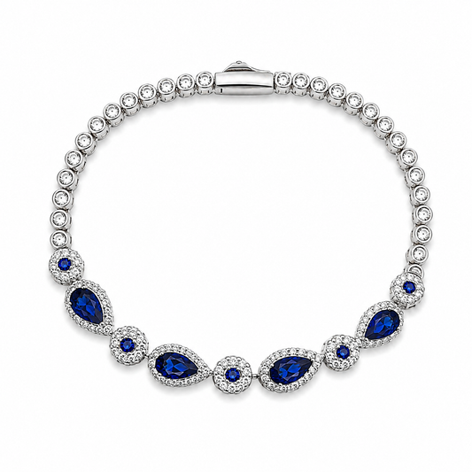 Silver Azure Elegance Bracelet