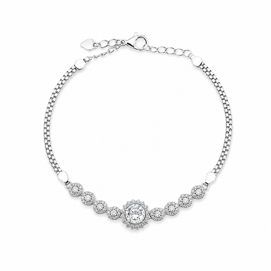 Serene Charm Bracelet in silver