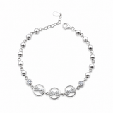 Silver Gleam Beads Bracelet