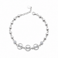 Silver Gleam Beads Bracelet