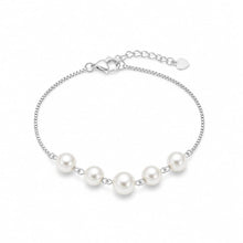 Silver Pearl Chain Bracelet for Women