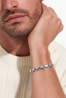 Silver Quiet Strength Men`s bracelet
