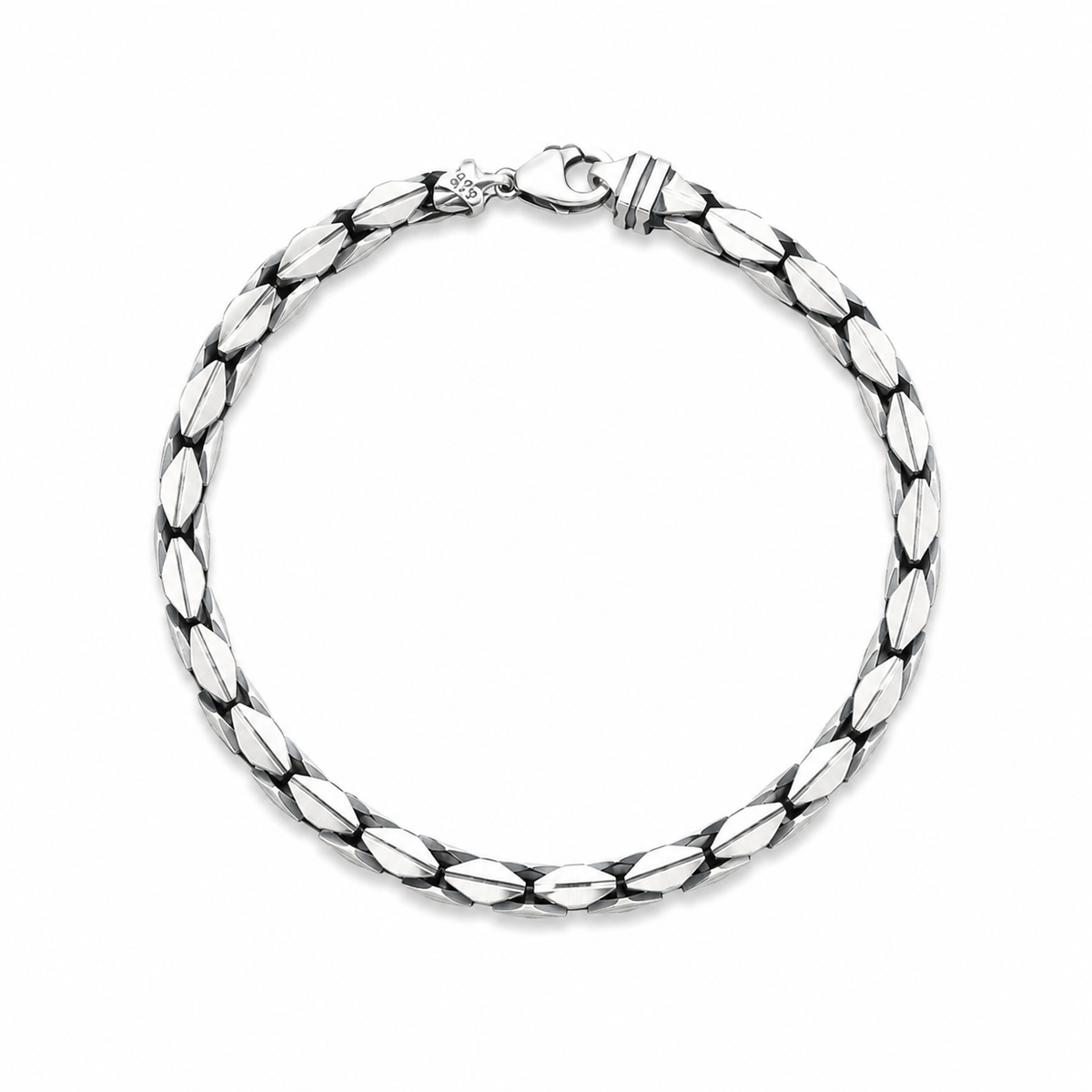 Silver Quiet Strength Men`s bracelet